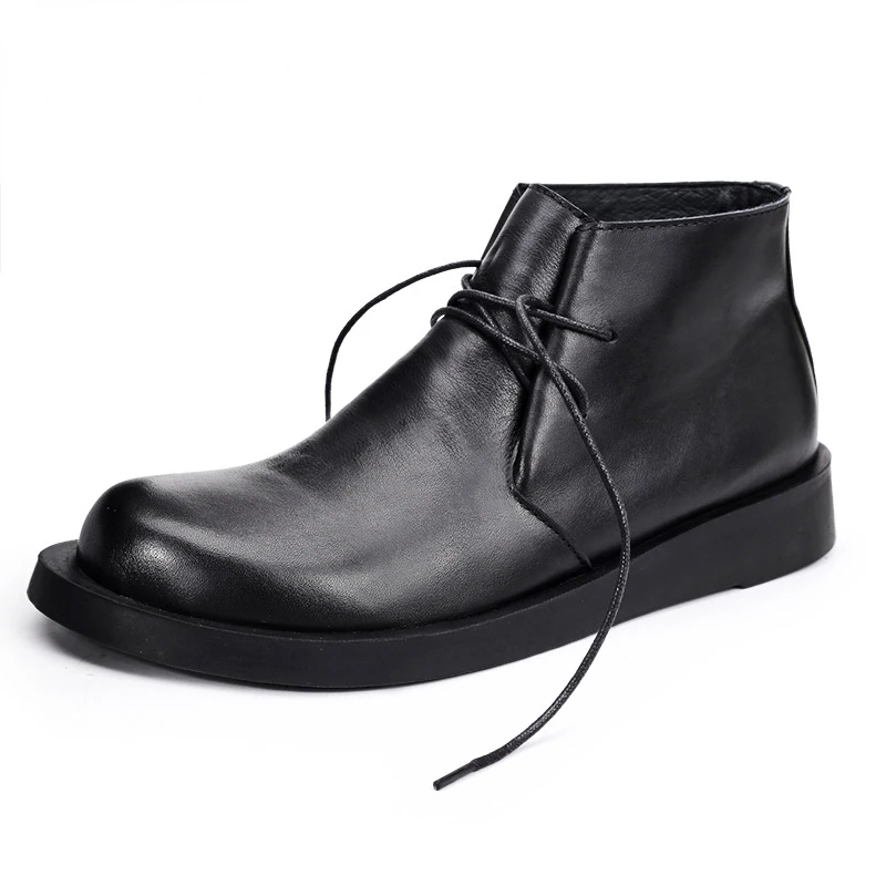 خمر جلد طبيعي الرجال الكاحل ال - مراجعة Men Formal Wear With Boots وسعره